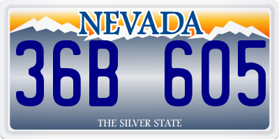 NV license plate 36B605