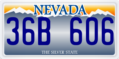 NV license plate 36B606