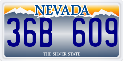 NV license plate 36B609
