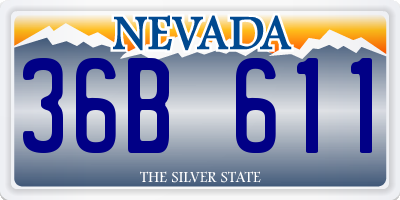 NV license plate 36B611