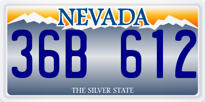 NV license plate 36B612