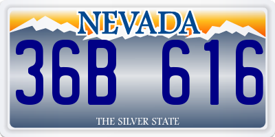 NV license plate 36B616