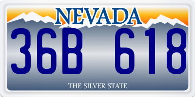 NV license plate 36B618