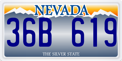 NV license plate 36B619