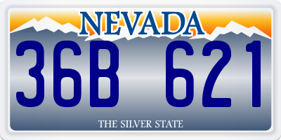 NV license plate 36B621
