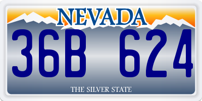 NV license plate 36B624
