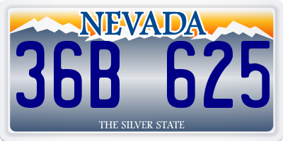 NV license plate 36B625