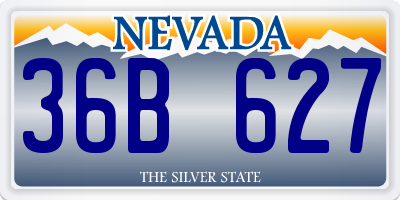 NV license plate 36B627