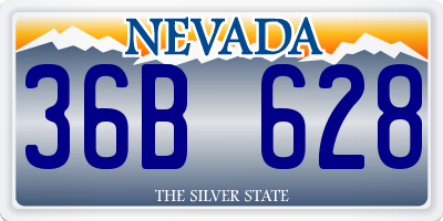 NV license plate 36B628