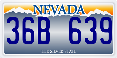 NV license plate 36B639