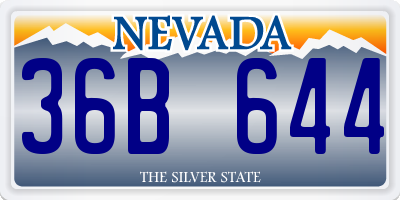NV license plate 36B644