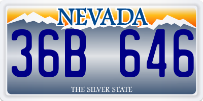 NV license plate 36B646