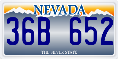 NV license plate 36B652