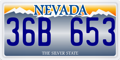 NV license plate 36B653