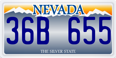 NV license plate 36B655