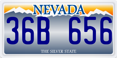 NV license plate 36B656