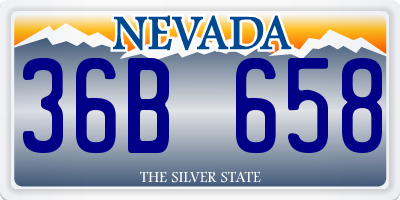NV license plate 36B658