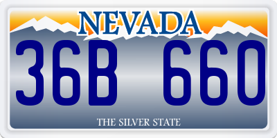 NV license plate 36B660