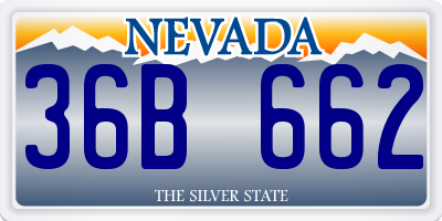 NV license plate 36B662