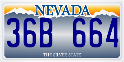NV license plate 36B664