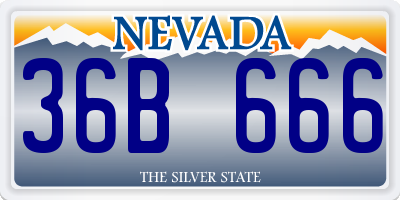 NV license plate 36B666