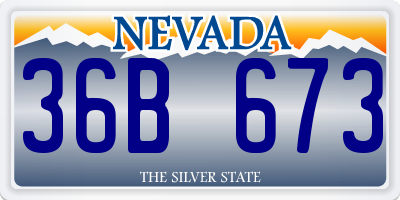 NV license plate 36B673