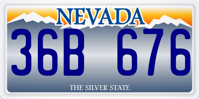 NV license plate 36B676