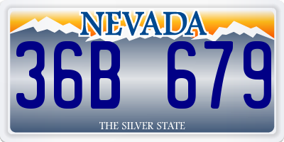 NV license plate 36B679