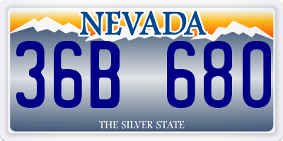 NV license plate 36B680