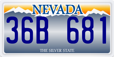 NV license plate 36B681