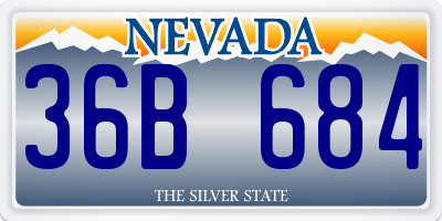 NV license plate 36B684