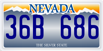 NV license plate 36B686