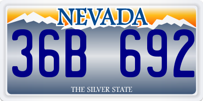 NV license plate 36B692