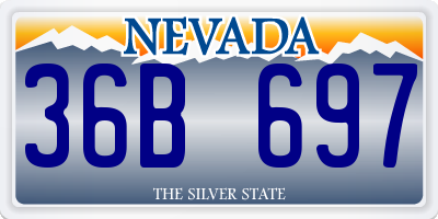 NV license plate 36B697