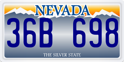 NV license plate 36B698