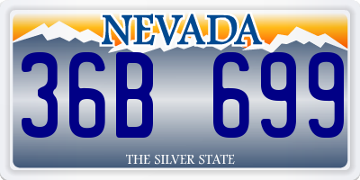 NV license plate 36B699