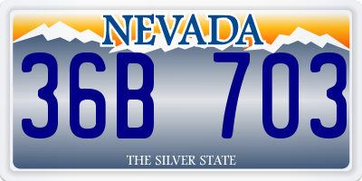 NV license plate 36B703