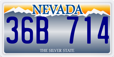 NV license plate 36B714