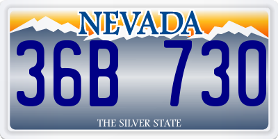 NV license plate 36B730