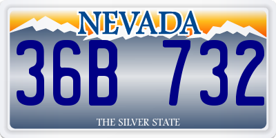 NV license plate 36B732