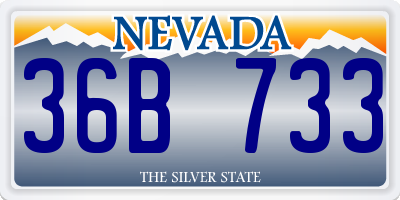 NV license plate 36B733