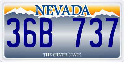 NV license plate 36B737
