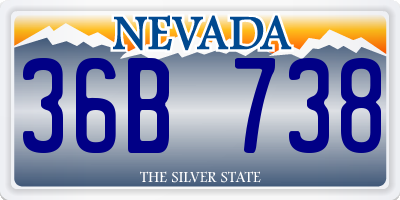 NV license plate 36B738