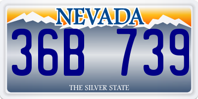 NV license plate 36B739