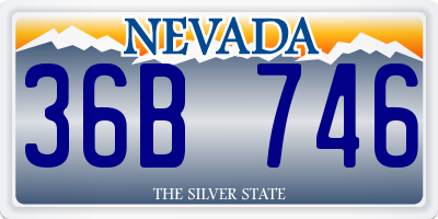 NV license plate 36B746