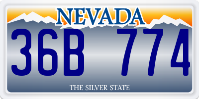 NV license plate 36B774