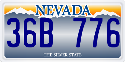 NV license plate 36B776