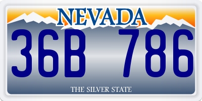 NV license plate 36B786