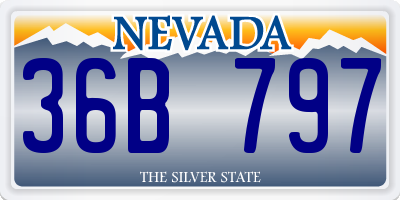 NV license plate 36B797