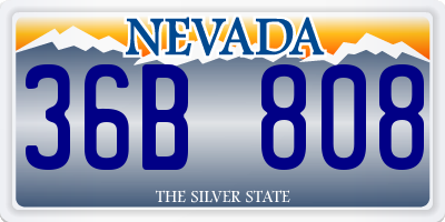 NV license plate 36B808